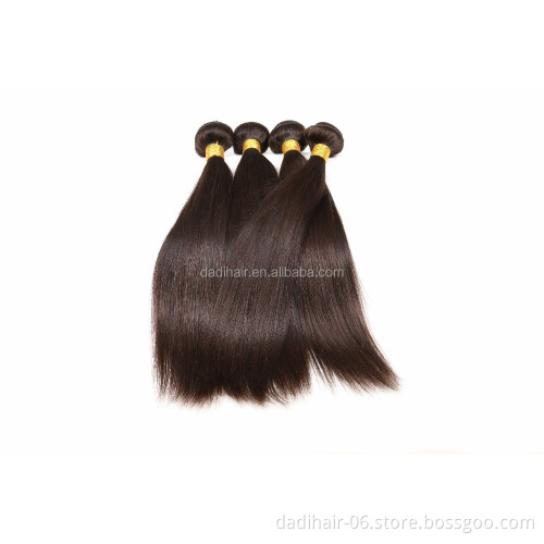 Wholesale cuticle aligned double drawn natural straight human hair weave extension